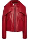 Dsquared2 Zip-up Leather Jacket In Red