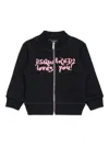 Dsquared2 Zip-up Logo-detail Sweatshirt In Black