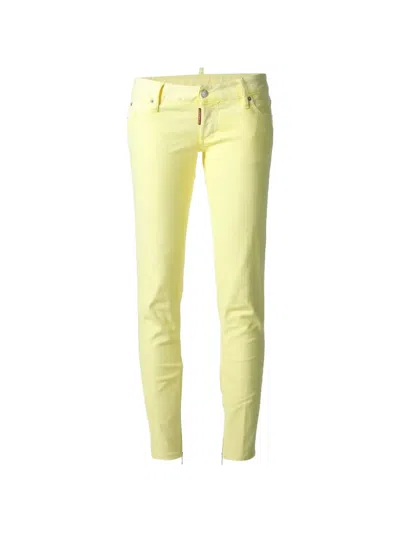 Dsquared2 Zip-detail Skinny Jeans In Green