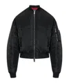 Dsquared2 Black Cropped Bomber Jacket In Black