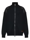 Dsquared2 Zip Shoulder-panel Cardigan In Black