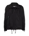 Dsquared2 Zipped-sleeves Hooded Jacket In Black