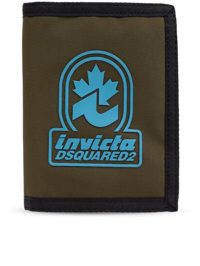 Dsquared2 Zipper Wallet Accessories In Green
