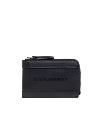 Dsquared2 Zipper Wallet In Black