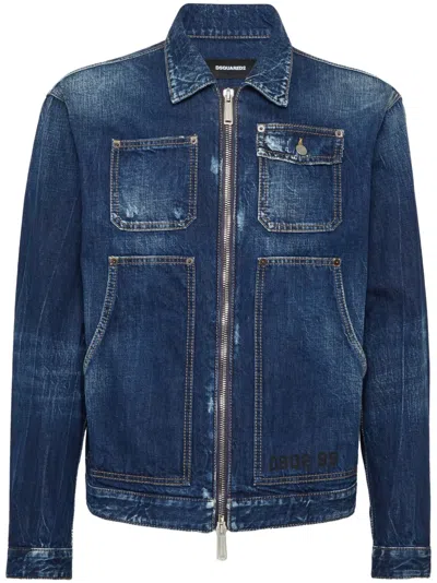 DSQUARED2 ZIPPERED DENIM JACKET