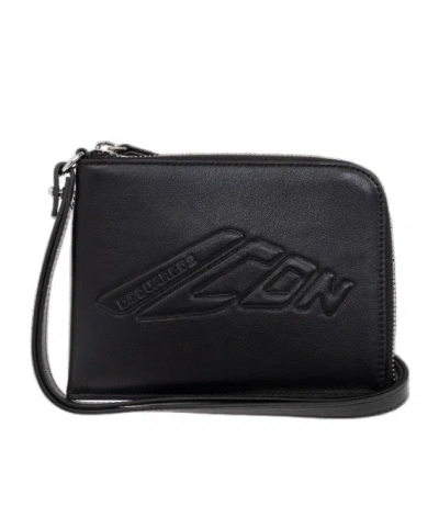 Dsquared2 Zippered Handbag In Black