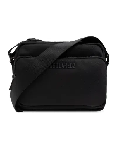 Dsquared2 Zippered Shoulder Bag In Black