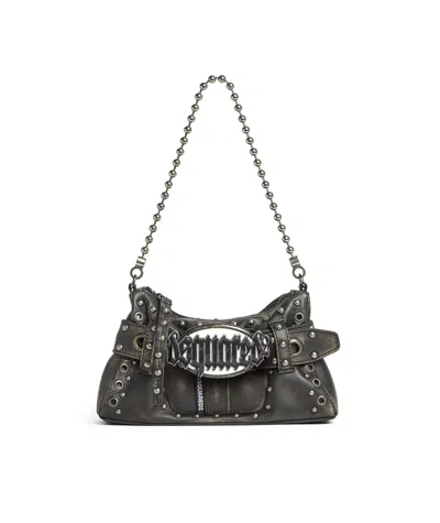 Dsquared2 Zippered Shoulder Bag In Black