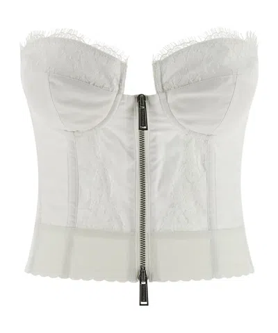 DSQUARED2 DSQUARED2 SCALLOPED HEM LACE TOP
