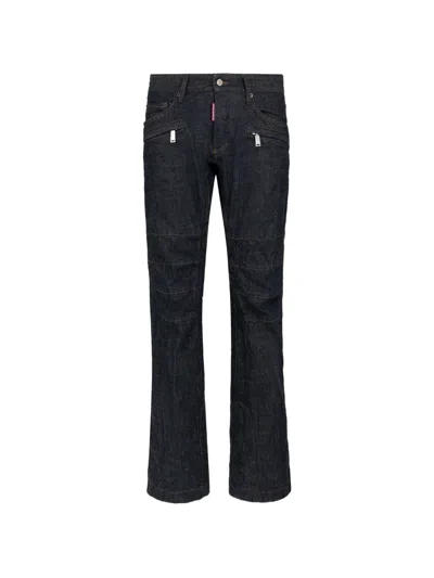 Dsquared2 Belt-loop Jeans In Blue