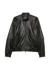 Dsquared2 Zip-up Leather Jacket In Black