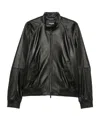 Dsquared2 Zip-up Leather Jacket In Black