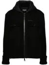 Dsquared2 Contrast-panel Hooded Jacket In Black