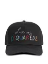 Dsquared2 Logo Baseball Cap Black In Black