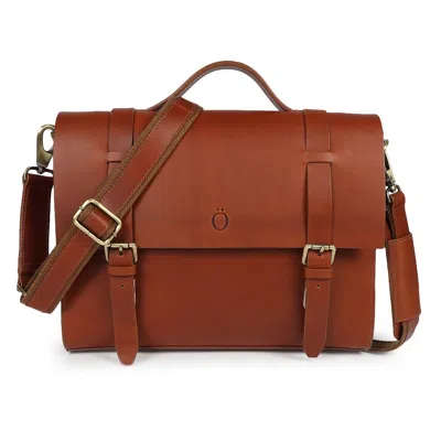 Dötch Leather Men's Brown Geoffrey Leather Messenger Laptop Bag