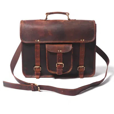 Dötch Leather Men's Brown Loculus Messenger Bag