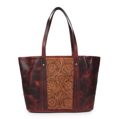 Dötch Leather Women's Brown Aileen Leather Tote In Burgundy