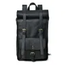 Dötch Leather Women's Duvall Rolltop Leather Backpack - Black In Black