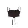 Du & Berry Women's Black Lilium Noir Open-back Tie Top In Black