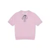 Du & Berry Women's Pink Cashmere & Wool Polo T-shirt - Very Berry In Pink