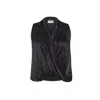 Du & Berry Women's Solara Twist Collared Top - Black In Black