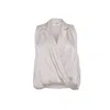 Du & Berry Women's Solara Twist Collared Top - Grey In Gray