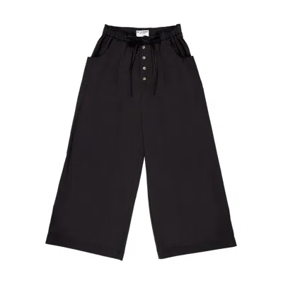 Du & Berry Women's Sway Cotton Palazzo Pants - Black