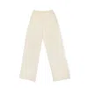 Du & Berry Women's White Cabana Straight Pants In Butter Cream In White