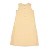 Du & Berry Women's Yellow Drift Linen Button Midi Dress - Soft Mustard In Yellow