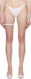 Du Ciel Ssense Exclusive Bridal Capsule Fleur String Thong In White