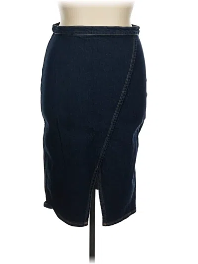 Pre-owned Du Jour Denim Skirt In Blue