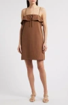 Du Paradis Acacia Minidress In Brown