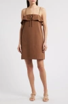 Du Paradis Acacia Minidress In Caramel Brown