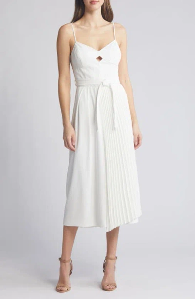 Du Paradis Cutout Cotton Dress In Marmo Bianco Nero