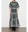 Du Paradis Nova Maxi Dress In Black/white
