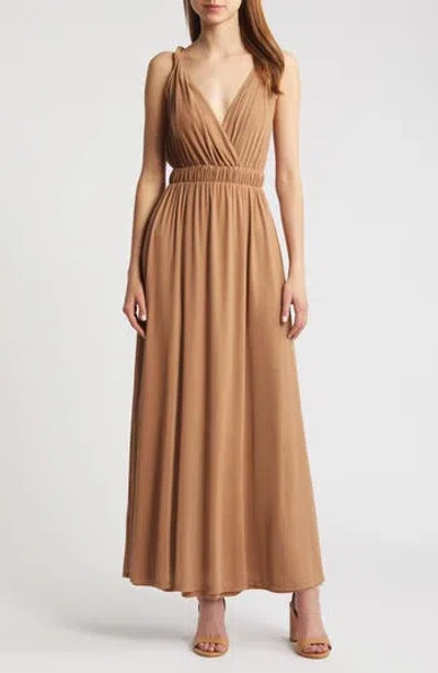 Du Paradis Phuket Maxi Sundress In Toasted Almond