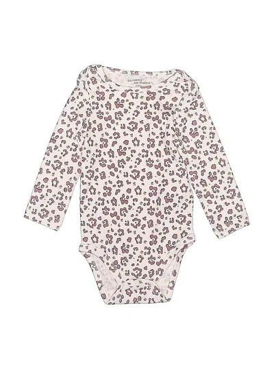 Pre-owned Du Pareil Au Meme Dpam Babies' Long Sleeve Onesie In White