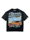 Duaa Destination Crystal Graphic T-shirt In Black