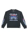 Duaa Focused Distressed Long-sleeve T-shirt In Black