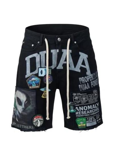 Duaa Graphic-print Rhinestone-embellished Shorts In Multi