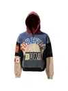 Duaa Patchwork Appliqué Hoodie In Multi