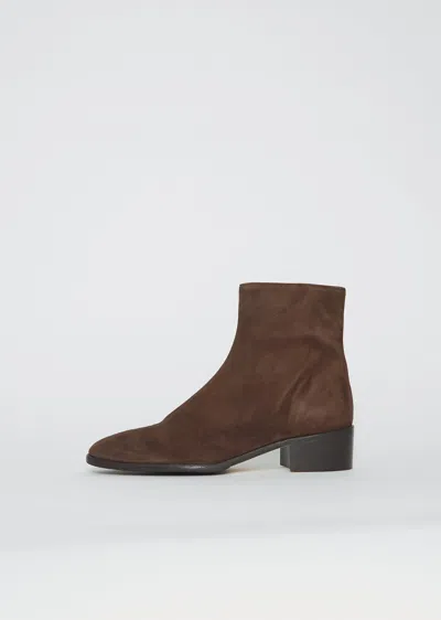 Dušan Ankle Zip Boot In Brown