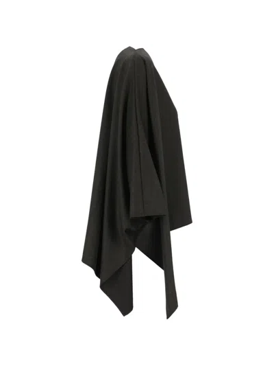 Dušan Asymmetric Wool T-shirt In Black