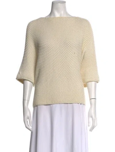 Pre-owned Dušan Bateau Neckline Sweater In Neutrals