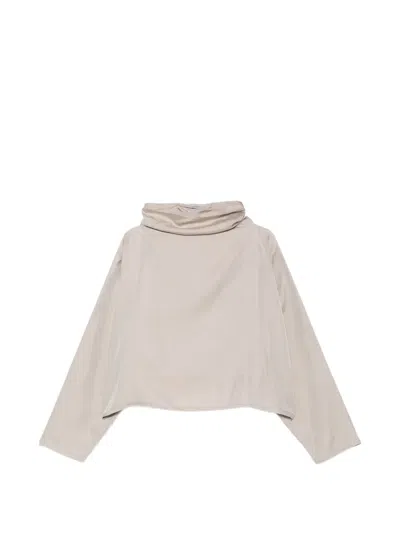 Dušan Batwing Oversized Top In Gray