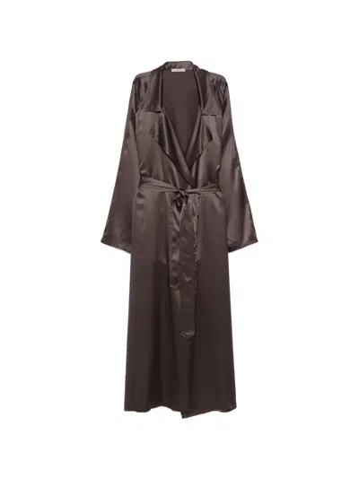 Dušan Belted Coat In Brown