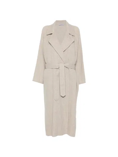 Dušan Belted Coat In Neutral