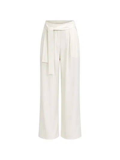Dušan Belted Palazzo Pants In White