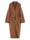 Dušan Belted Patch-pocket Coat In Brown