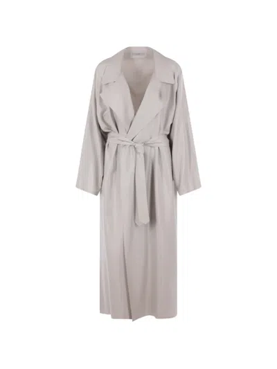 Dušan Belted Trench Coat In Neutral